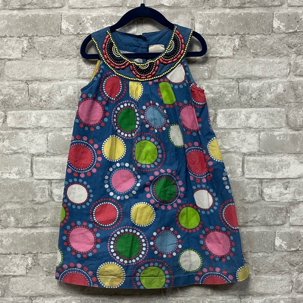 Mini Boden Sleeveless dress with beaded neckline (4-5Y)